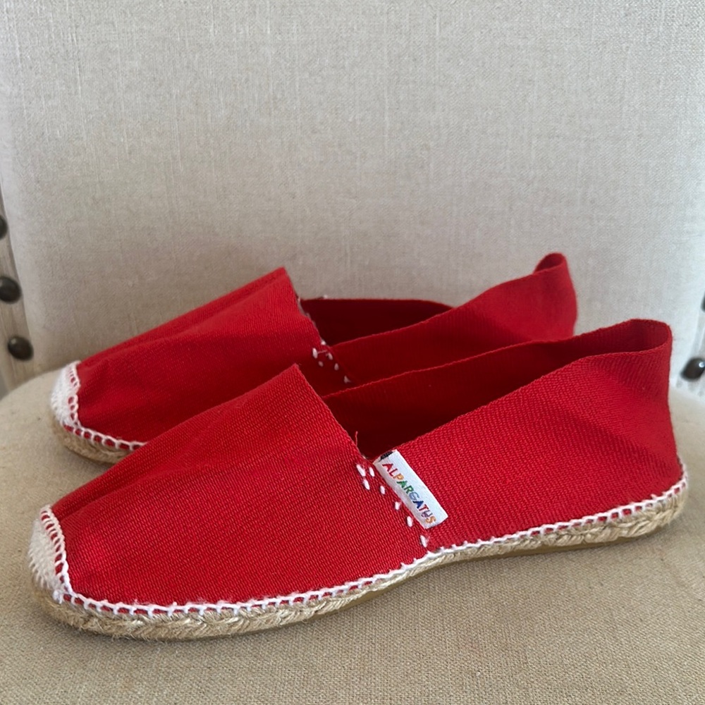 Alpargatus Women’s Espadrille Shoes Flats Red Size 8.5 (39)
